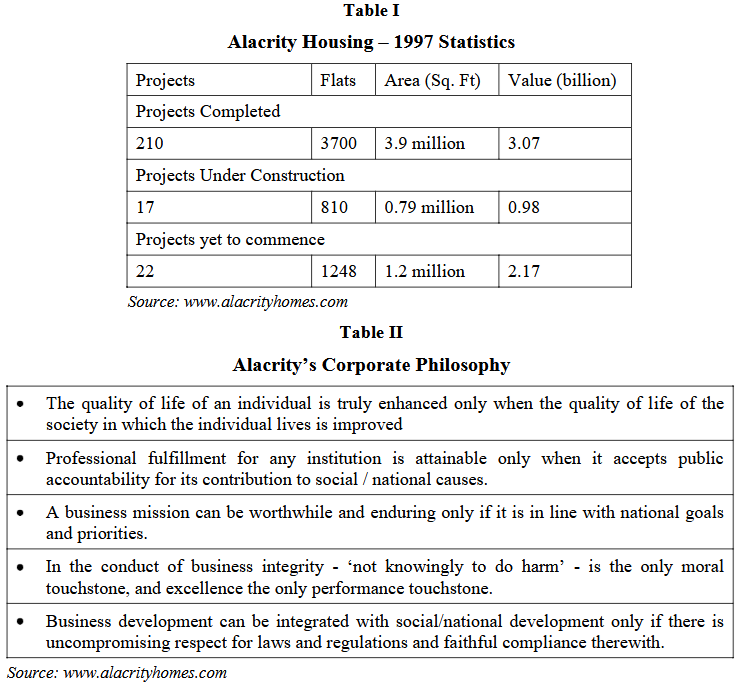 Table I and Table II
